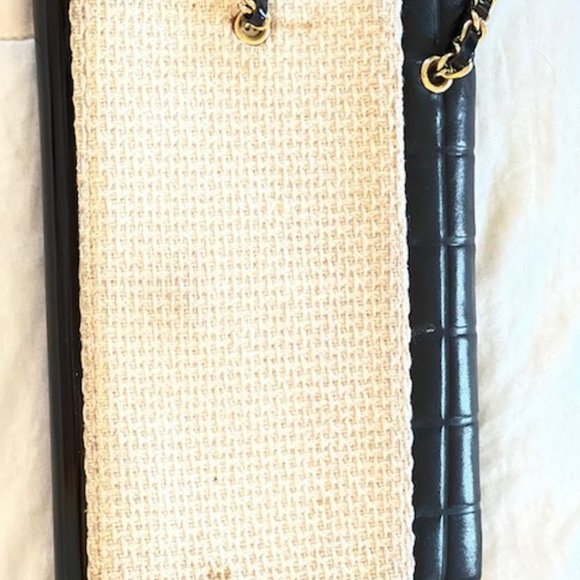 Black & white CHANEL gold-chain wristlet -- price drop to $350 for 2 days only! - Picture 3 of 5